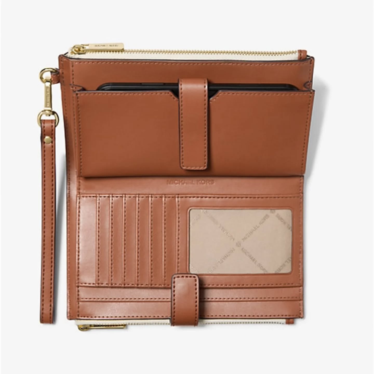 Michael kors Jet Set Travel Smartphone Wallet vainilla