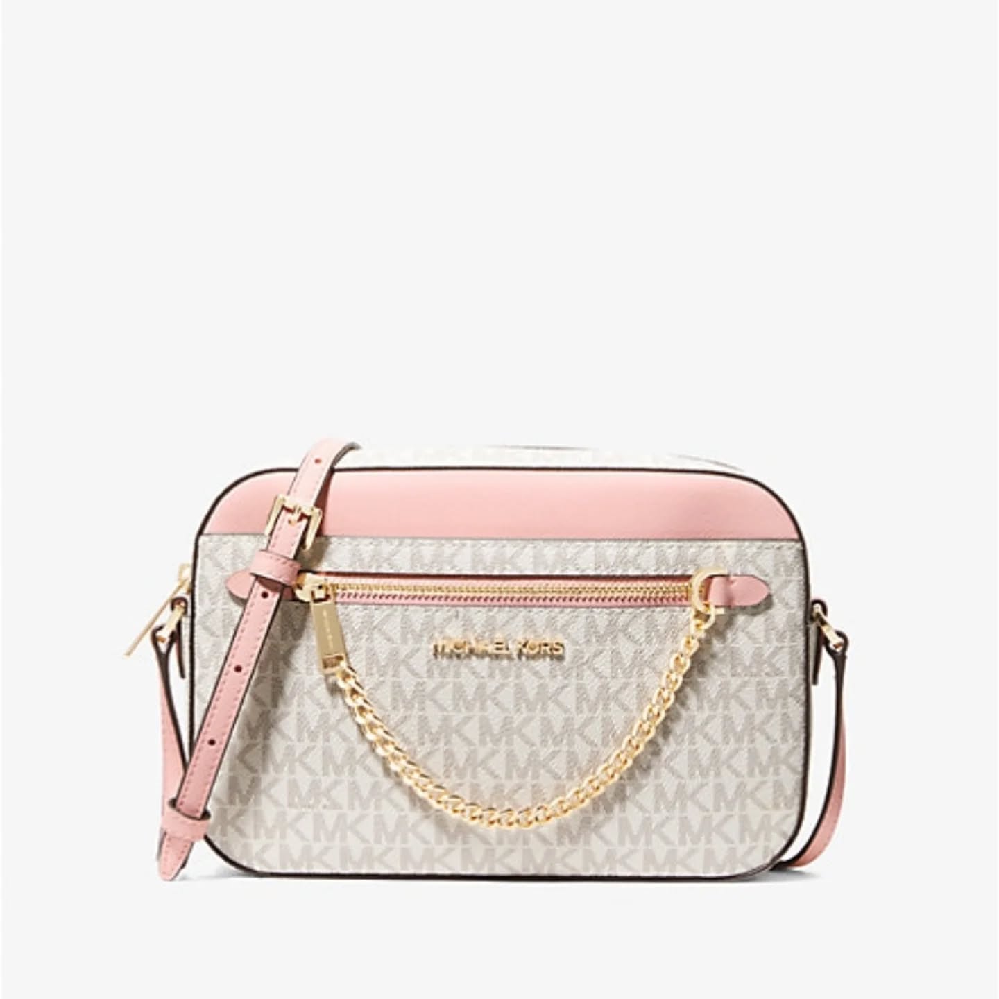 Jet Set Large Logo Crossbody Bag pink