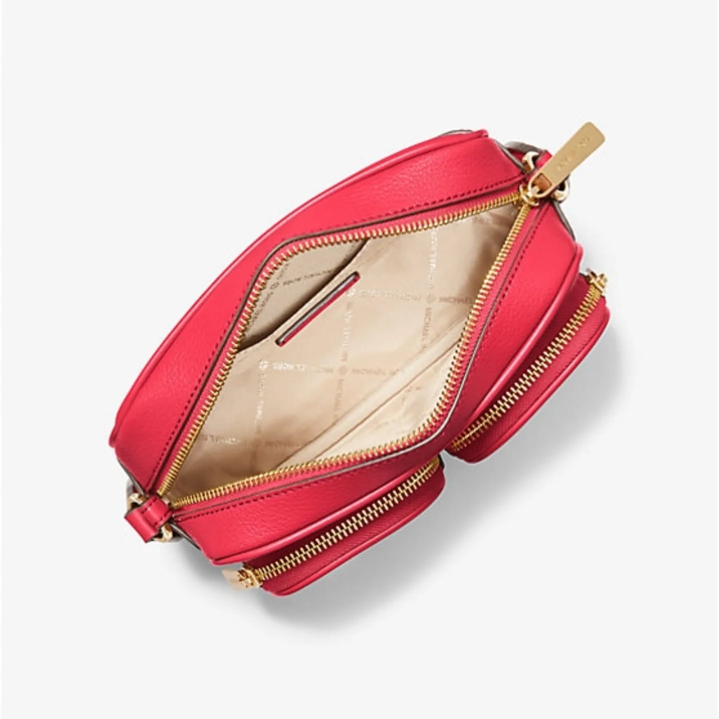 Jet Set Medium RED Leather Crossbody Bag with Case for Apple Airpods Pro