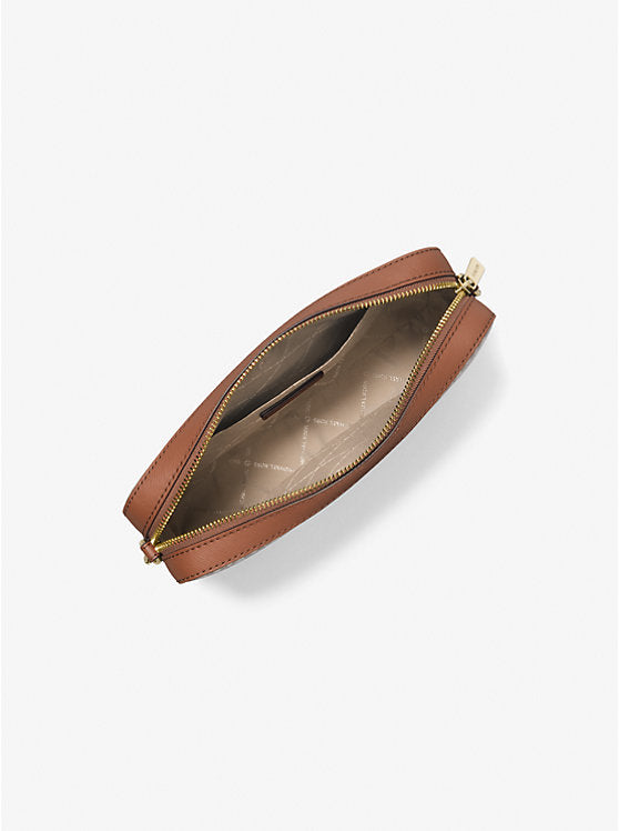 Jet Set brown Large Printed Logo Crossbody Bag
