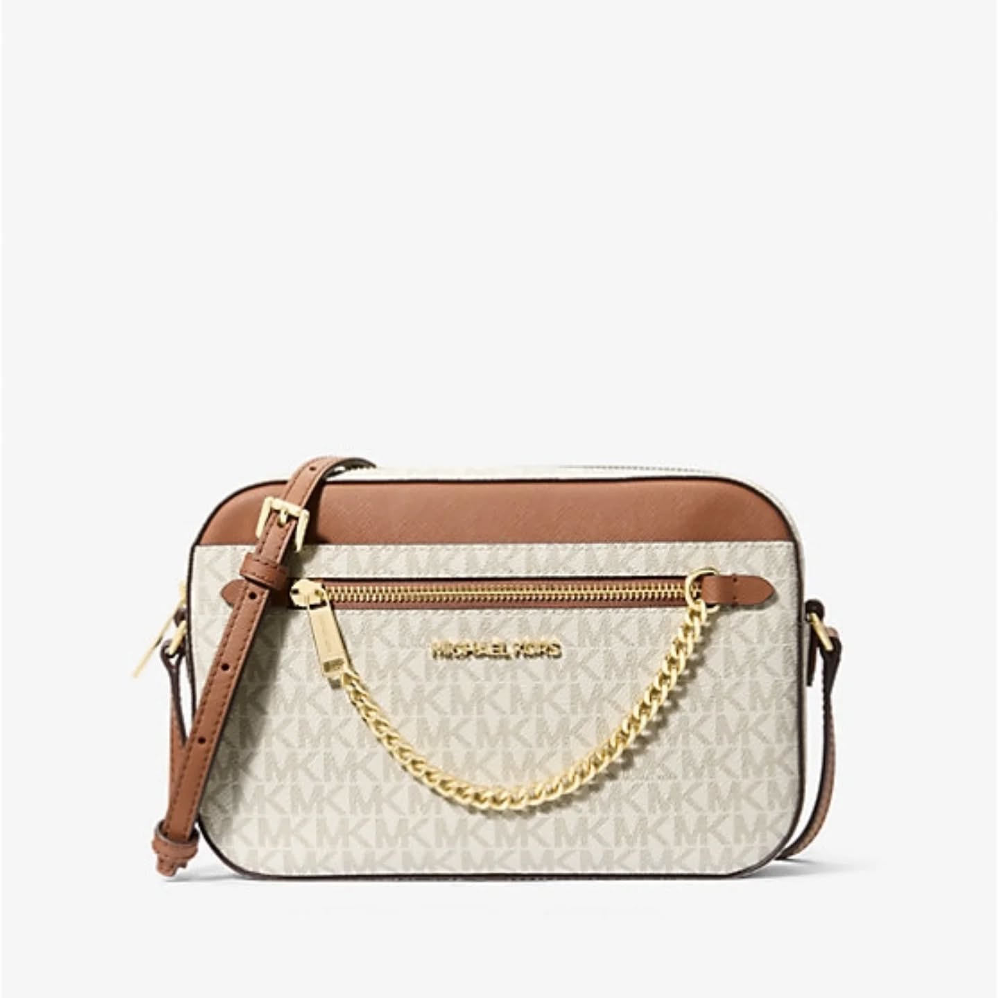 Jet Set Large Logo Crossbody Bag vainilla
