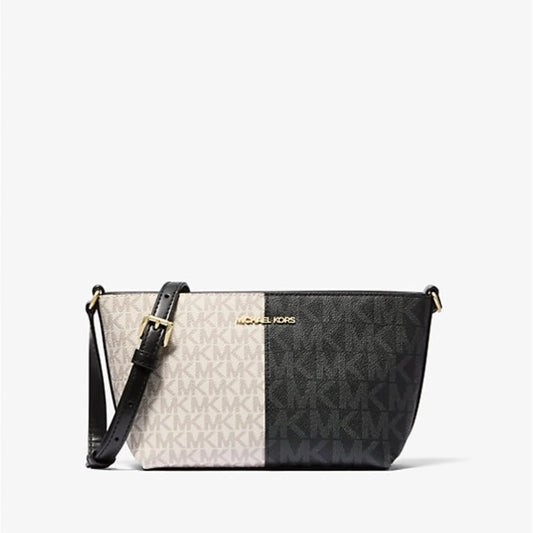 Jet Set Small Two-Tone Logo Crossbody Bag