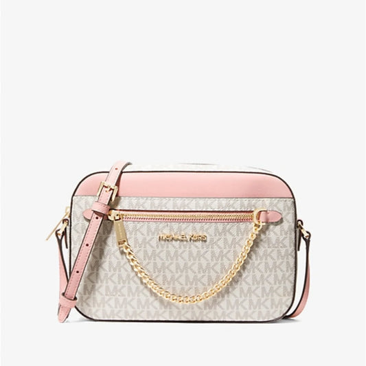 Jet Set Large Logo Crossbody Bag pink