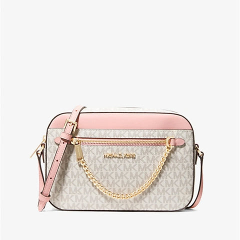 Jet Set Large Logo Crossbody Bag pink