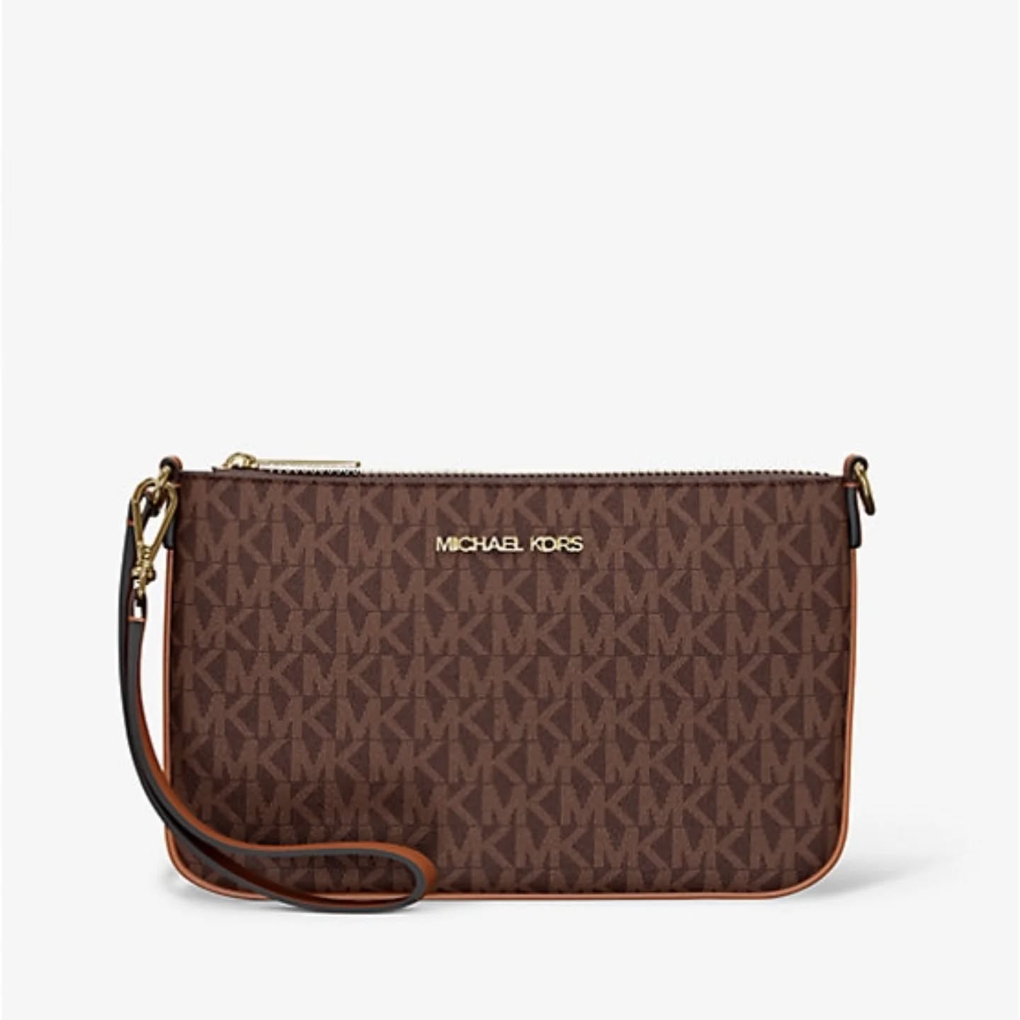 Jet Set Small Signature Logo Convertible Wristlet cafe