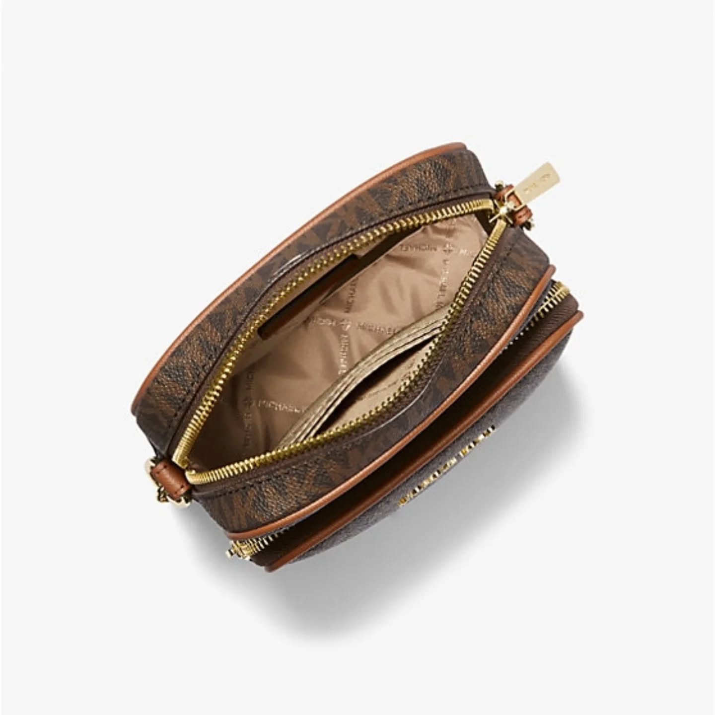 Jet Set Travel Medium brown Logo Crossbody Bag