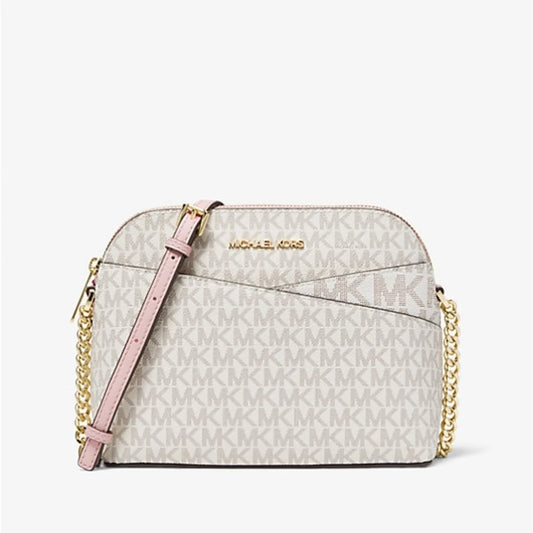 Michael kors  Jet set travel medium logo dome crossbody bag rosa