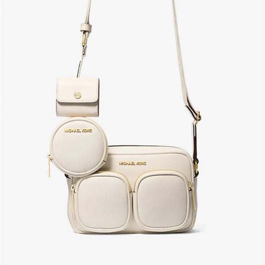Jet Set Medium crema Leather Crossbody Bag with Case for Apple Airpods Pro