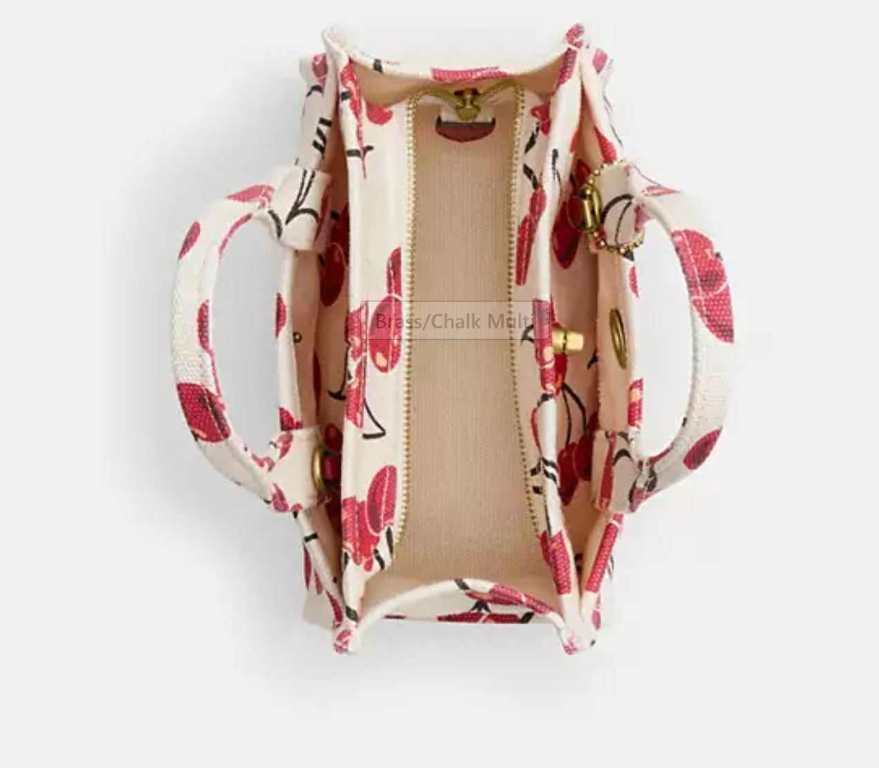Cargo Tote Bag 20 With Cherry Print