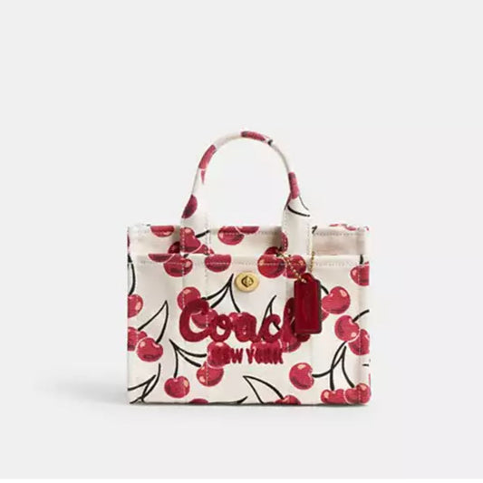 Cargo Tote Bag 20 With Cherry Print